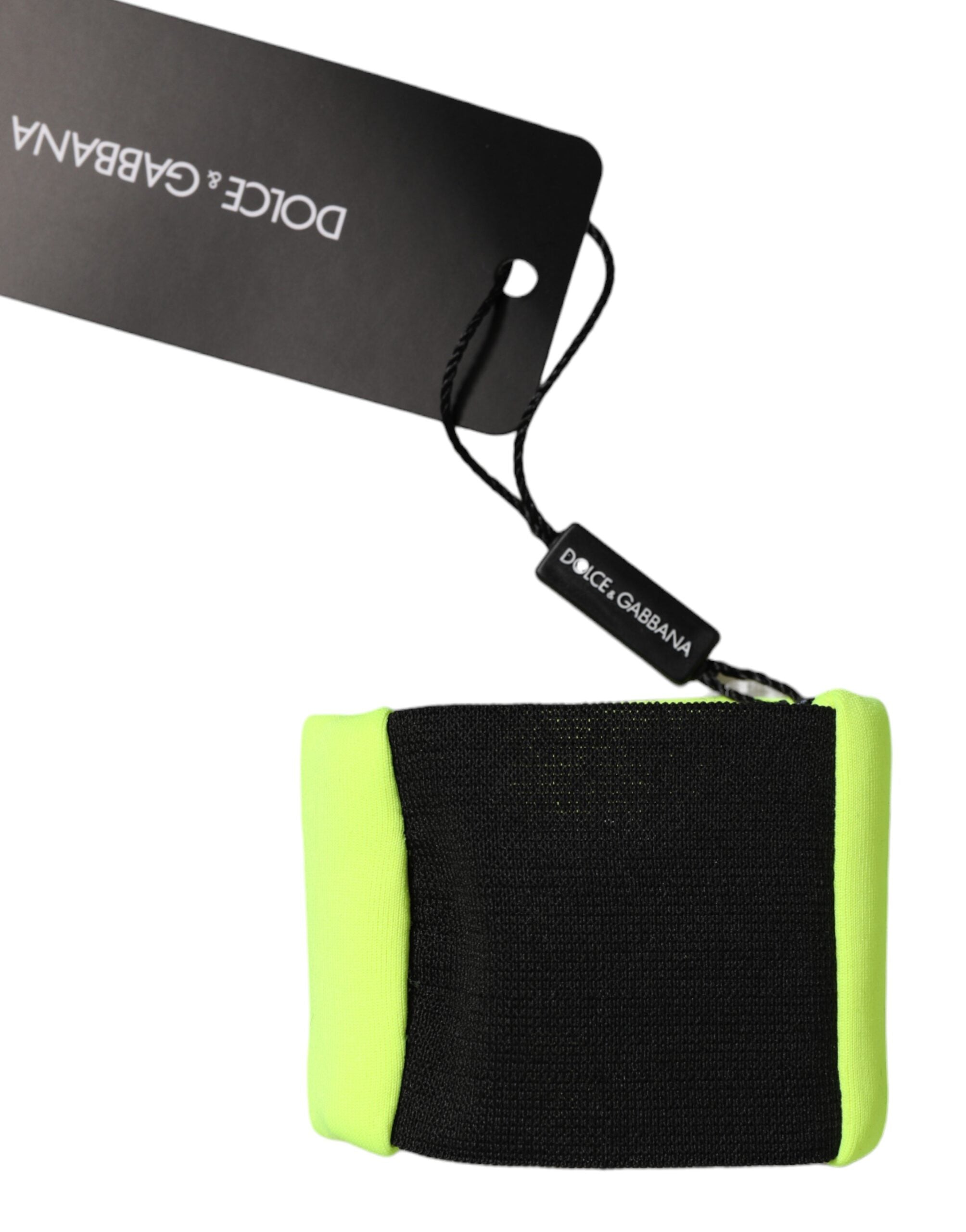 Dolce & Gabbana Yellow Green Silk DG Logo Men Wristband - Zeiniez