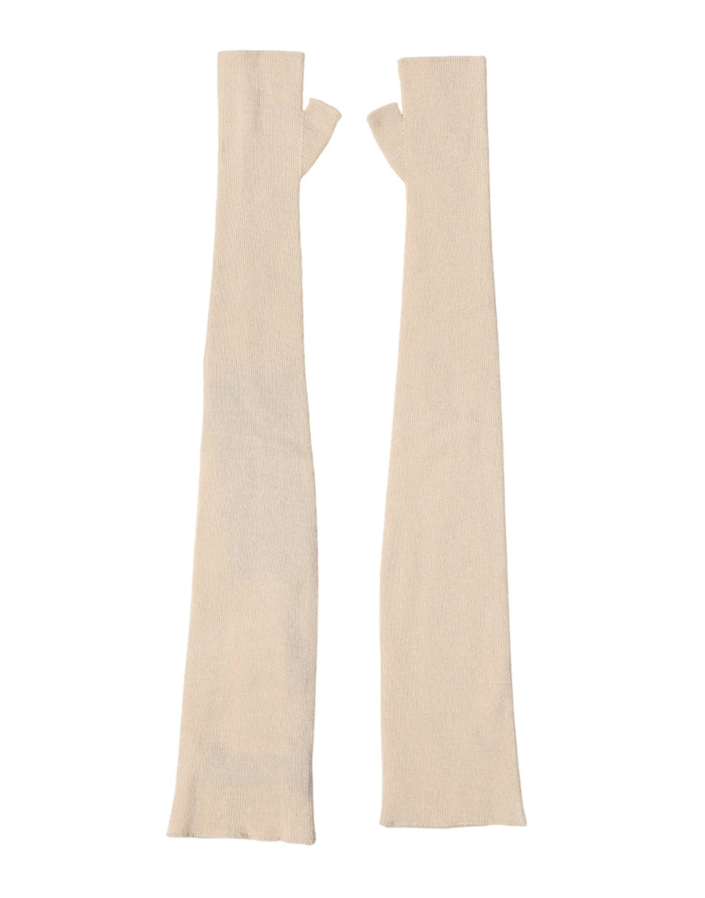 Dolce & Gabbana Beige Wool Fingerless Elbow Length Women Gloves - Zeiniez