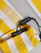 Dolce & Gabbana Yellow White Nylon Fingerless Wrist Length Gloves - Zeiniez