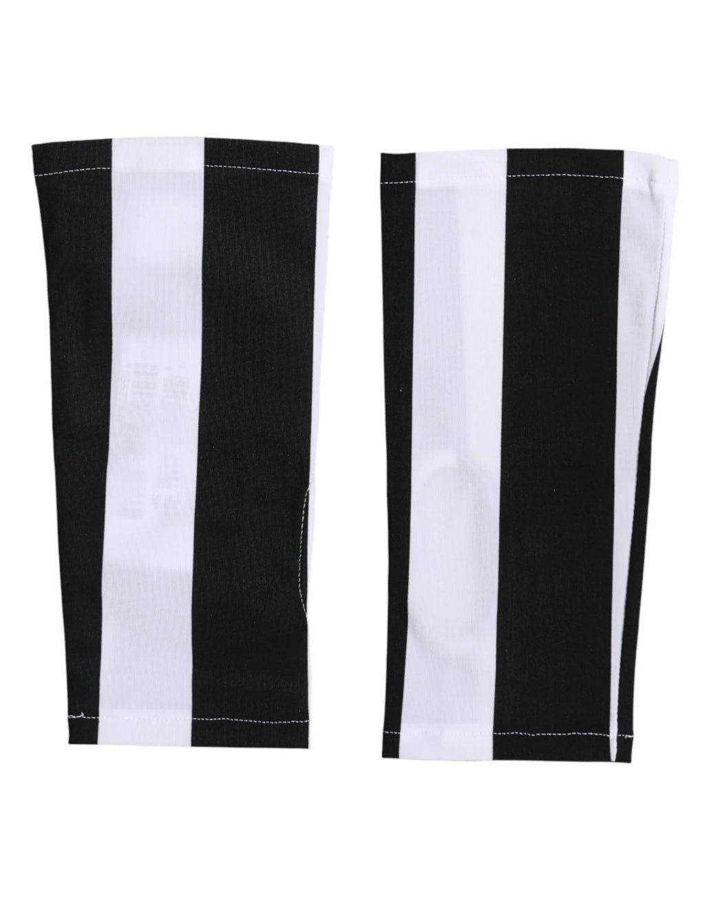 Dolce & Gabbana Black White Nylon Fingerless Wrist Length Gloves - Zeiniez