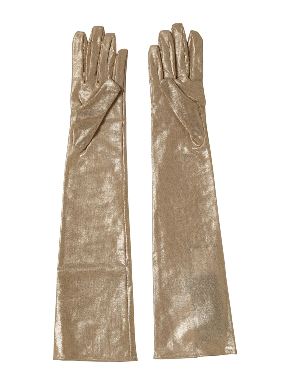 Dolce & Gabbana Beige Nylon Long Elbow Length Mitten Gloves - Zeiniez