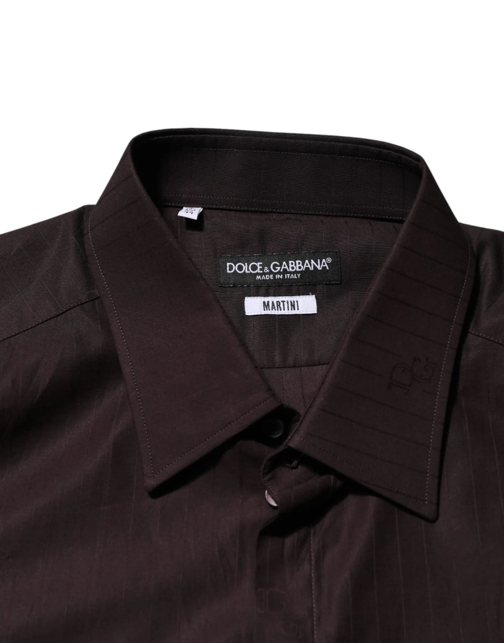 Dolce & Gabbana Brown Cotton LongSleeve MARTINI Dress Shirt - Zeiniez