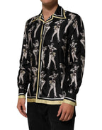 Dolce & Gabbana Black Silk Pin Up Printed Button Down Shirt - Zeiniez