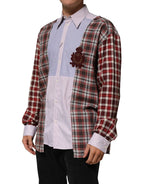 Dolce & Gabbana Multicolor Cotton Collared Checkered Shirt - Zeiniez