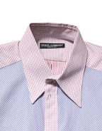 Dolce & Gabbana Multicolor Cotton Collared Checkered Shirt - Zeiniez
