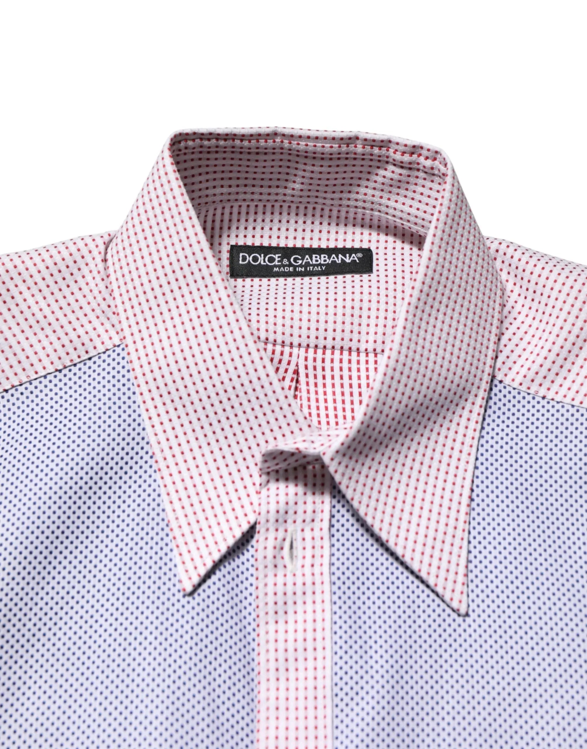 Dolce & Gabbana Multicolor Cotton Collared Checkered Shirt - Zeiniez