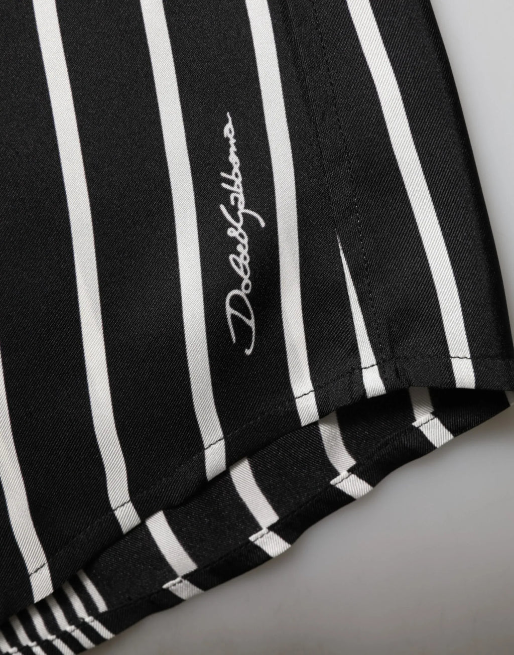 Dolce & Gabbana Black White Stripes Men MARTINI Dress Shirt - Zeiniez