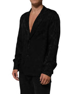 Dolce & Gabbana Black DG Logo Silk Men Long Sleeves Shirt - Zeiniez