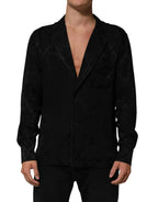 Dolce & Gabbana Black DG Logo Silk Men Long Sleeves Shirt - Zeiniez