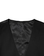 Dolce & Gabbana Black Polyester Dress Formal Waistcoat Vest - Zeiniez
