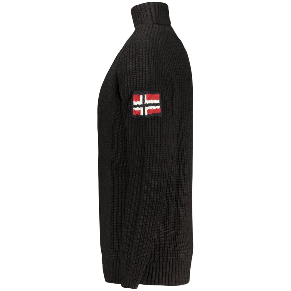 Norway 1963 Black Acrylic Men Sweater