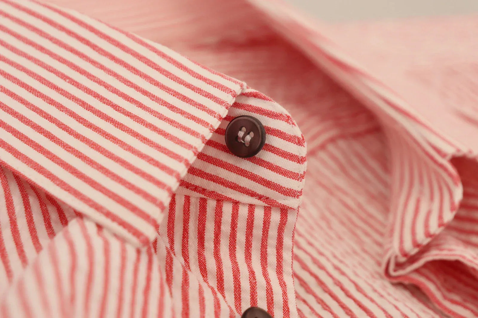 Dolce & Gabbana Red White Striped Cotton Short Sleeve Shirt - Zeiniez