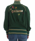 John Galliano Green Mock Zip Cardigan Sweatshirt Sweater Jacket - Zeiniez