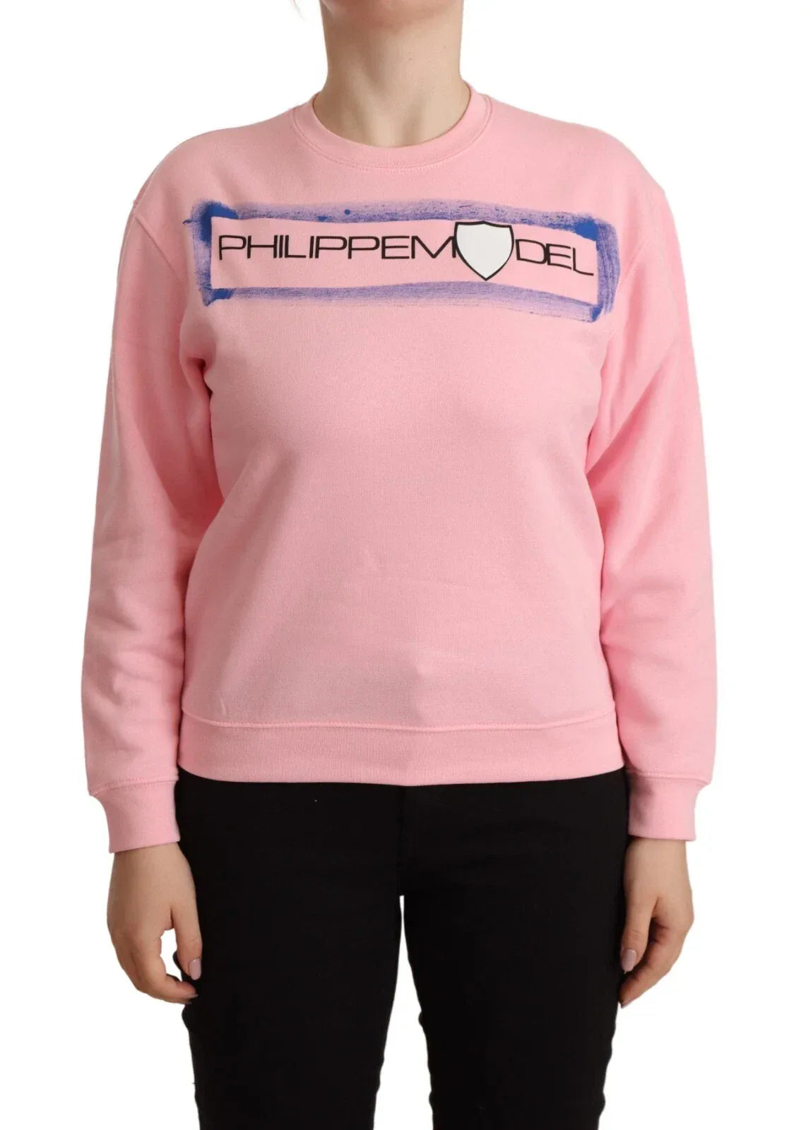 Philippe Model Pink Printed Long Sleeves Pullover Sweater - Zeiniez