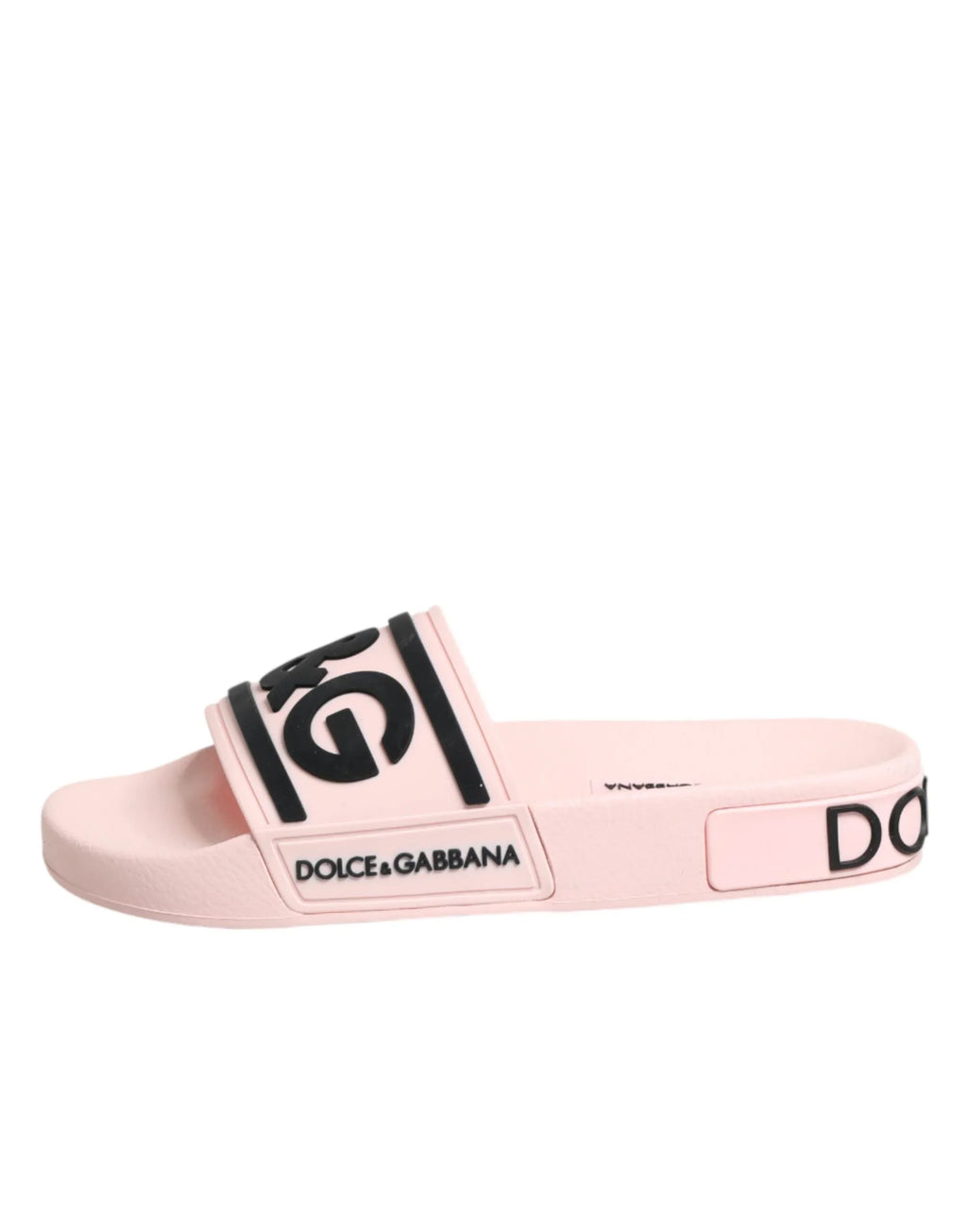 Dolce & Gabbana Pink Rubber Slides Sandals Beachwear Shoes - Zeiniez