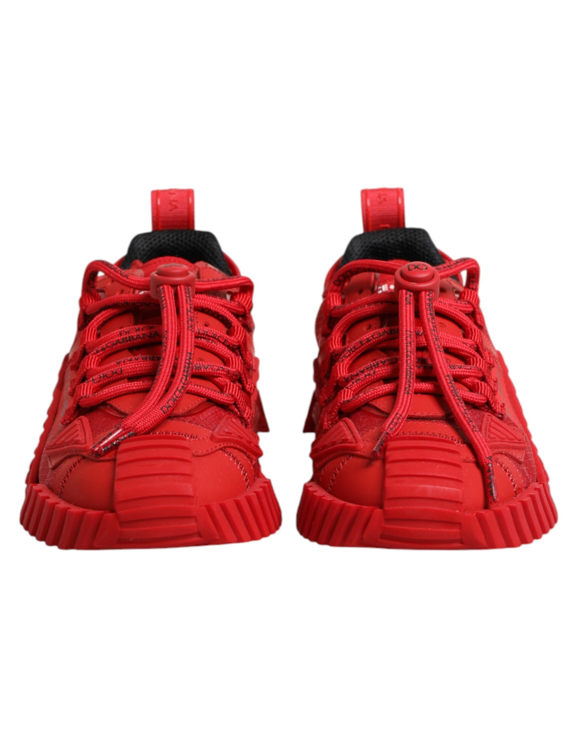 Dolce & Gabbana Red Logo Lace Low Top NS1 Sneakers Shoes - Zeiniez