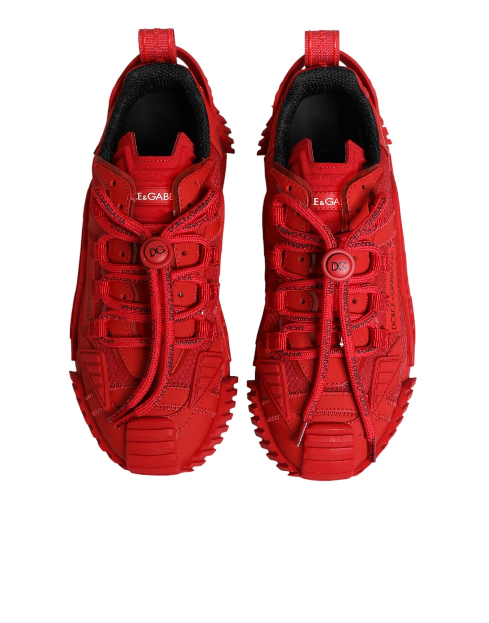 Dolce & Gabbana Red Logo Lace Low Top NS1 Sneakers Shoes - Zeiniez