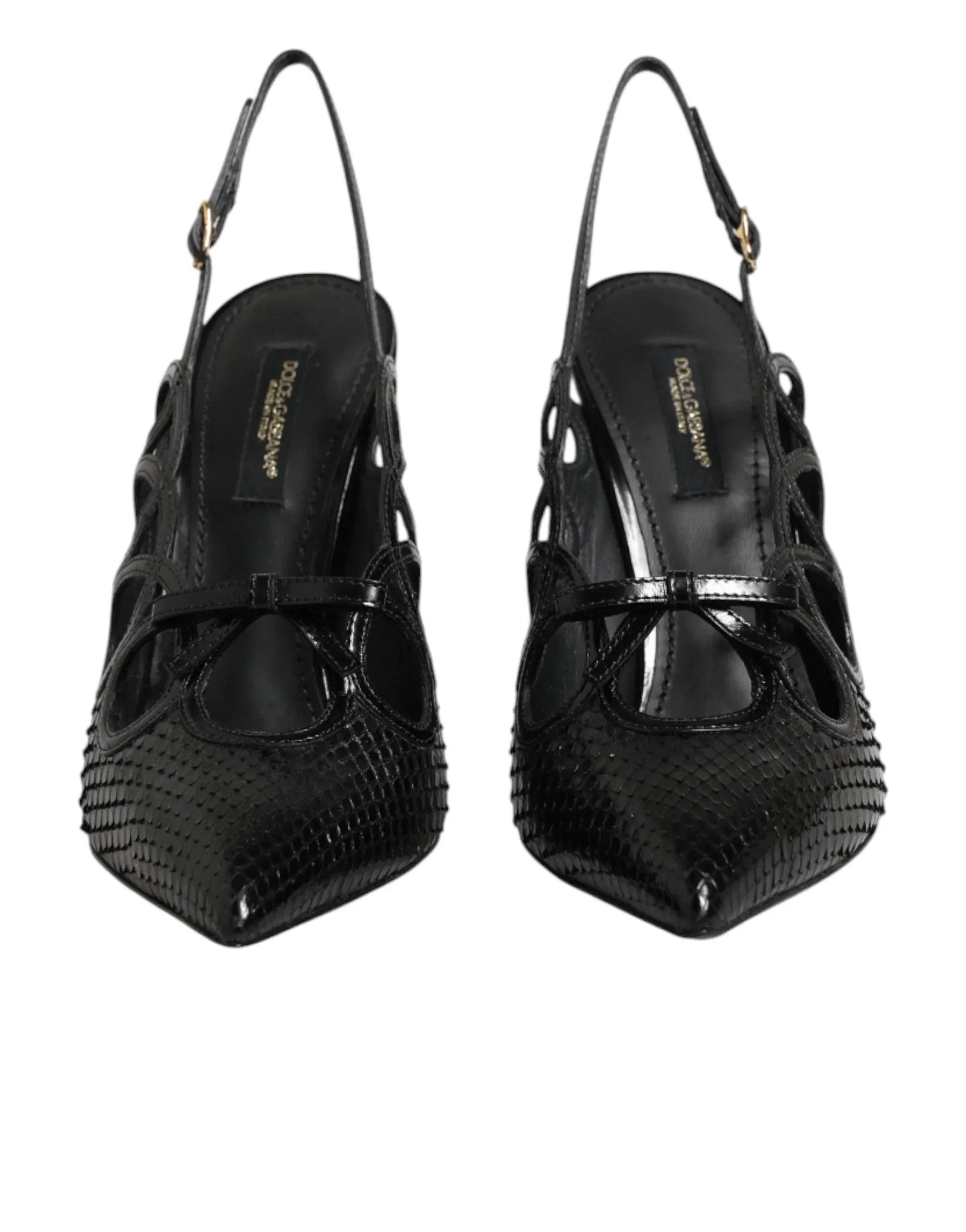 Dolce & Gabbana Leather High Heels Slingback Shoes - Zeiniez