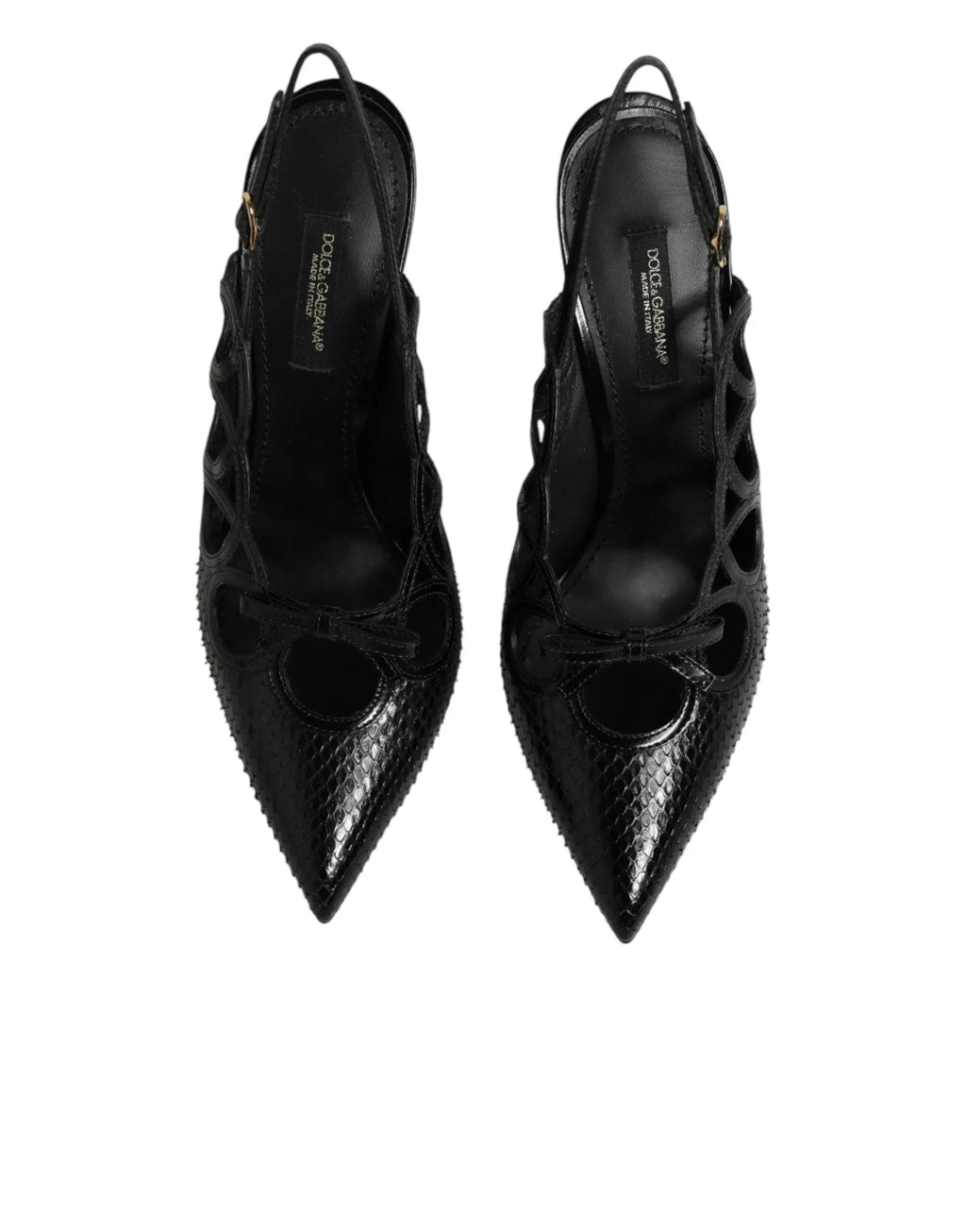 Dolce & Gabbana Leather High Heels Slingback Shoes - Zeiniez