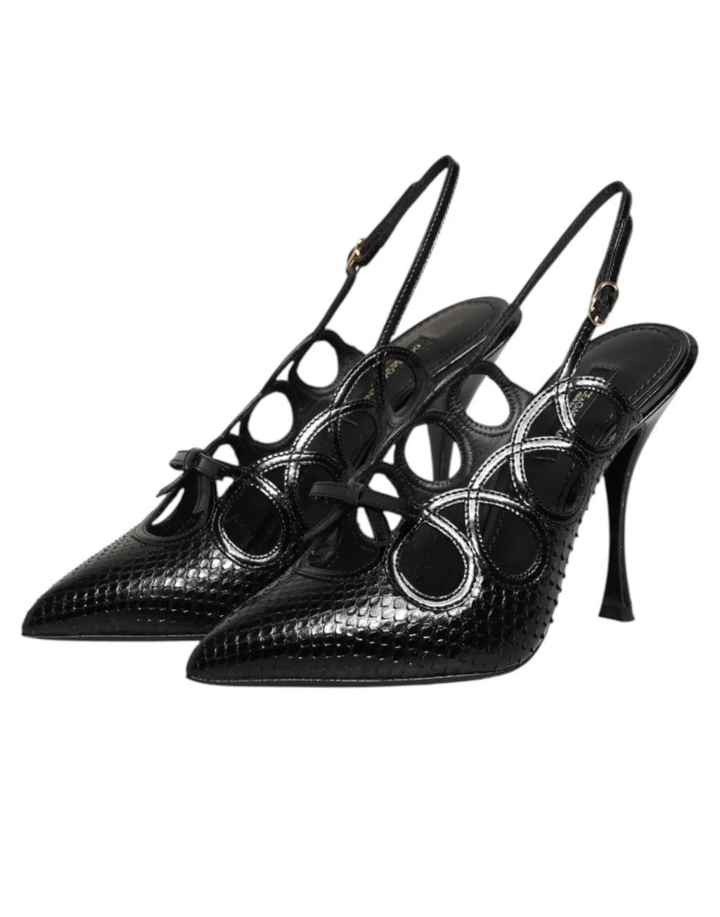 Dolce & Gabbana Leather High Heels Slingback Shoes - Zeiniez