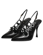 Dolce & Gabbana Leather High Heels Slingback Shoes - Zeiniez