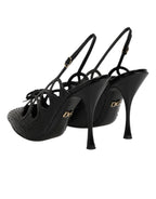 Dolce & Gabbana Leather High Heels Slingback Shoes - Zeiniez
