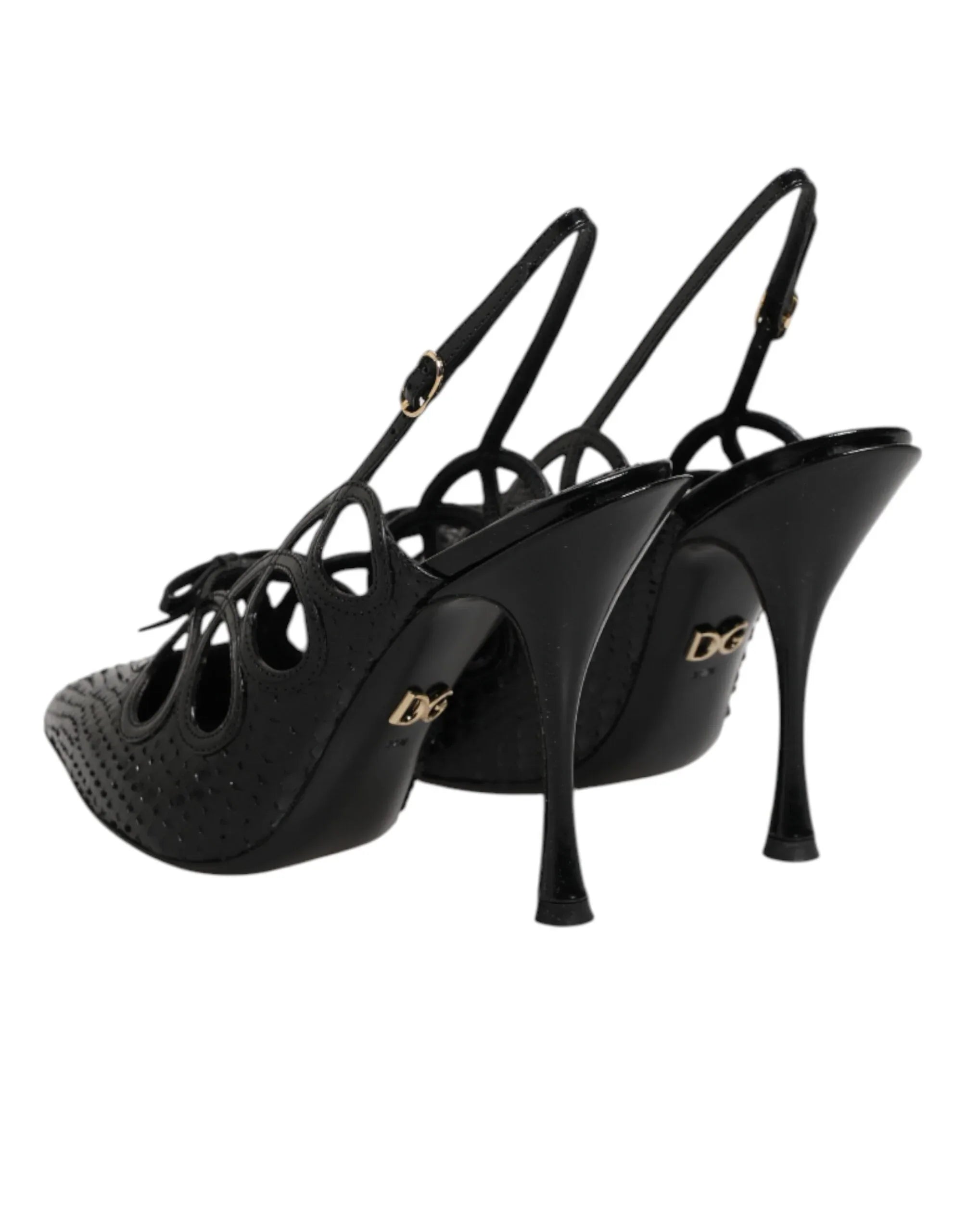 Dolce & Gabbana Leather High Heels Slingback Shoes - Zeiniez