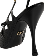 Dolce & Gabbana Leather High Heels Slingback Shoes - Zeiniez