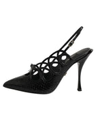 Dolce & Gabbana Leather High Heels Slingback Shoes - Zeiniez