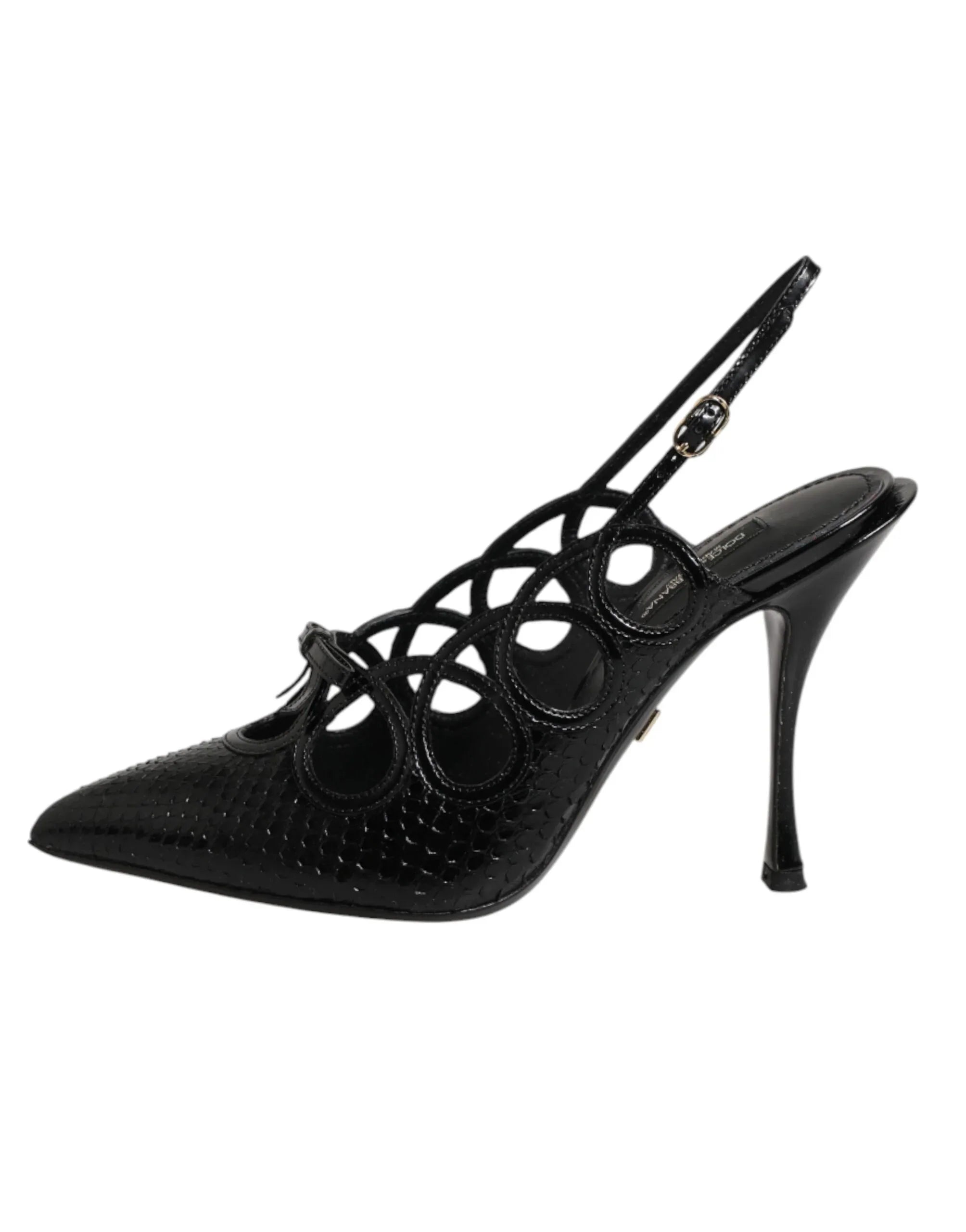 Dolce & Gabbana Leather High Heels Slingback Shoes - Zeiniez