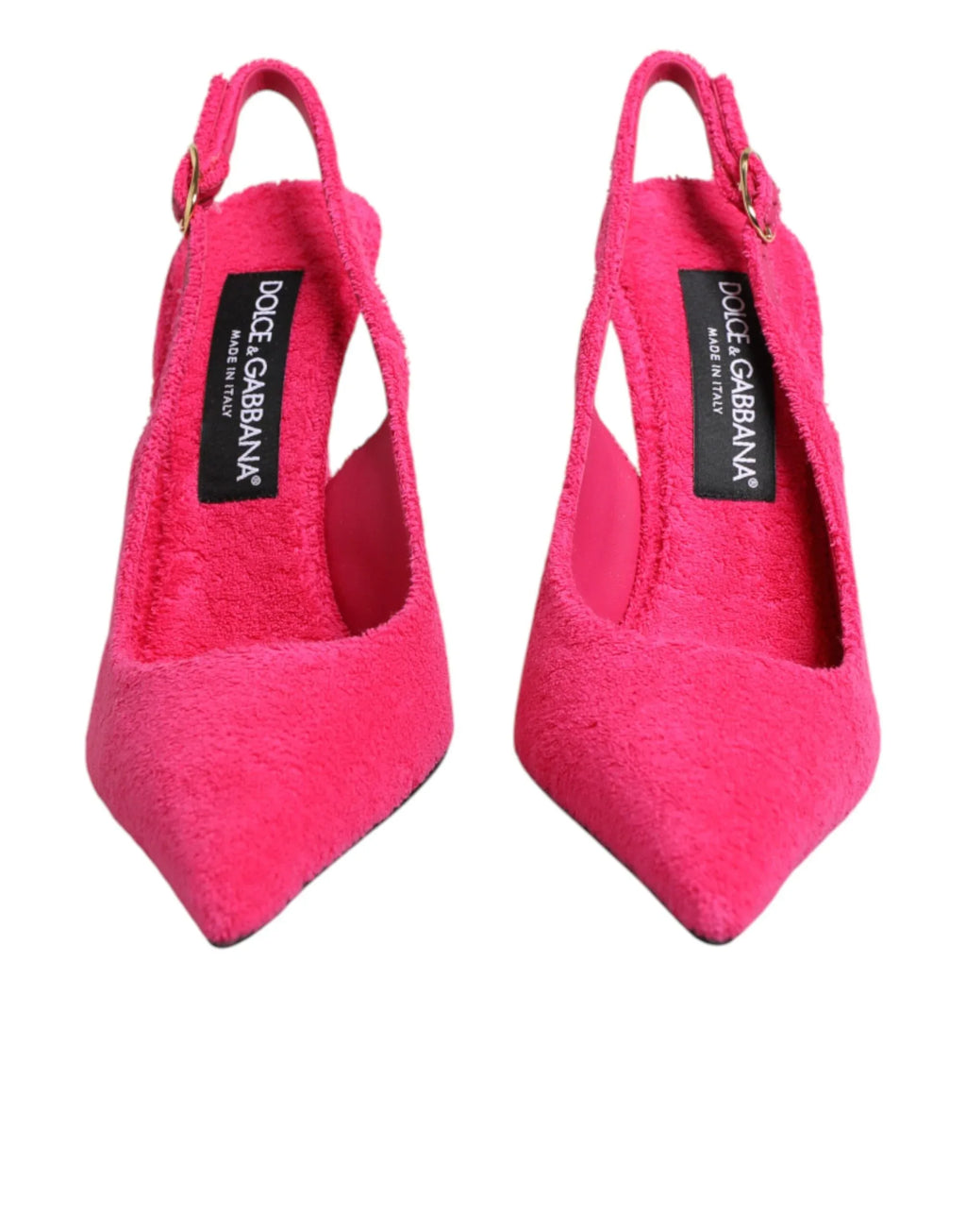 Dolce & Gabbana Pink Suede High Heels Slingback Shoes - Zeiniez