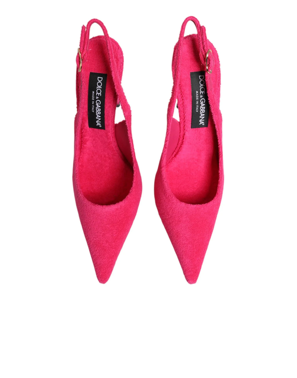 Dolce & Gabbana Pink Suede High Heels Slingback Shoes - Zeiniez