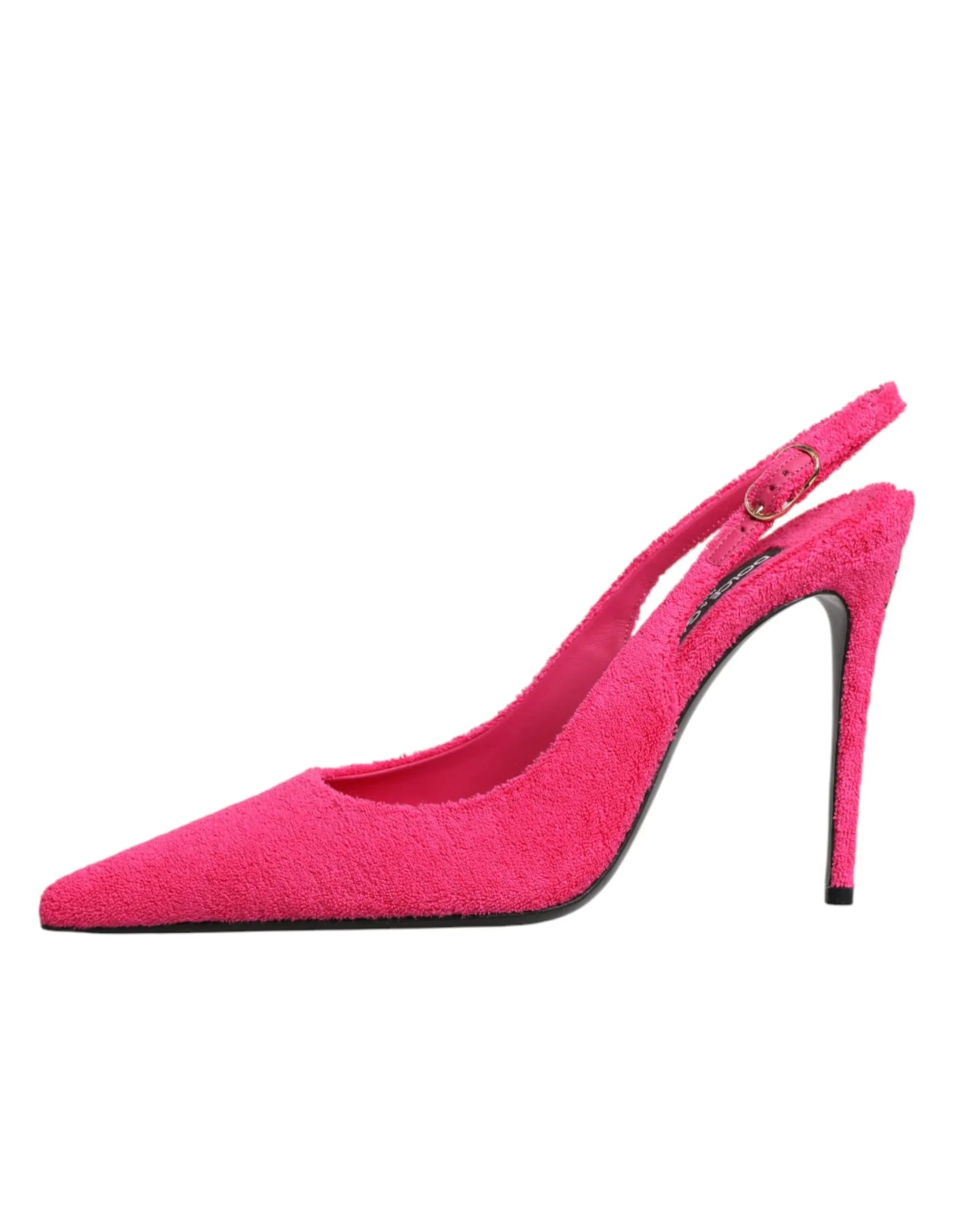 Dolce & Gabbana Pink Suede High Heels Slingback Shoes - Zeiniez