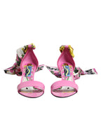Dolce & Gabbana Pink Leather High Heels Sandals Shoes - Zeiniez