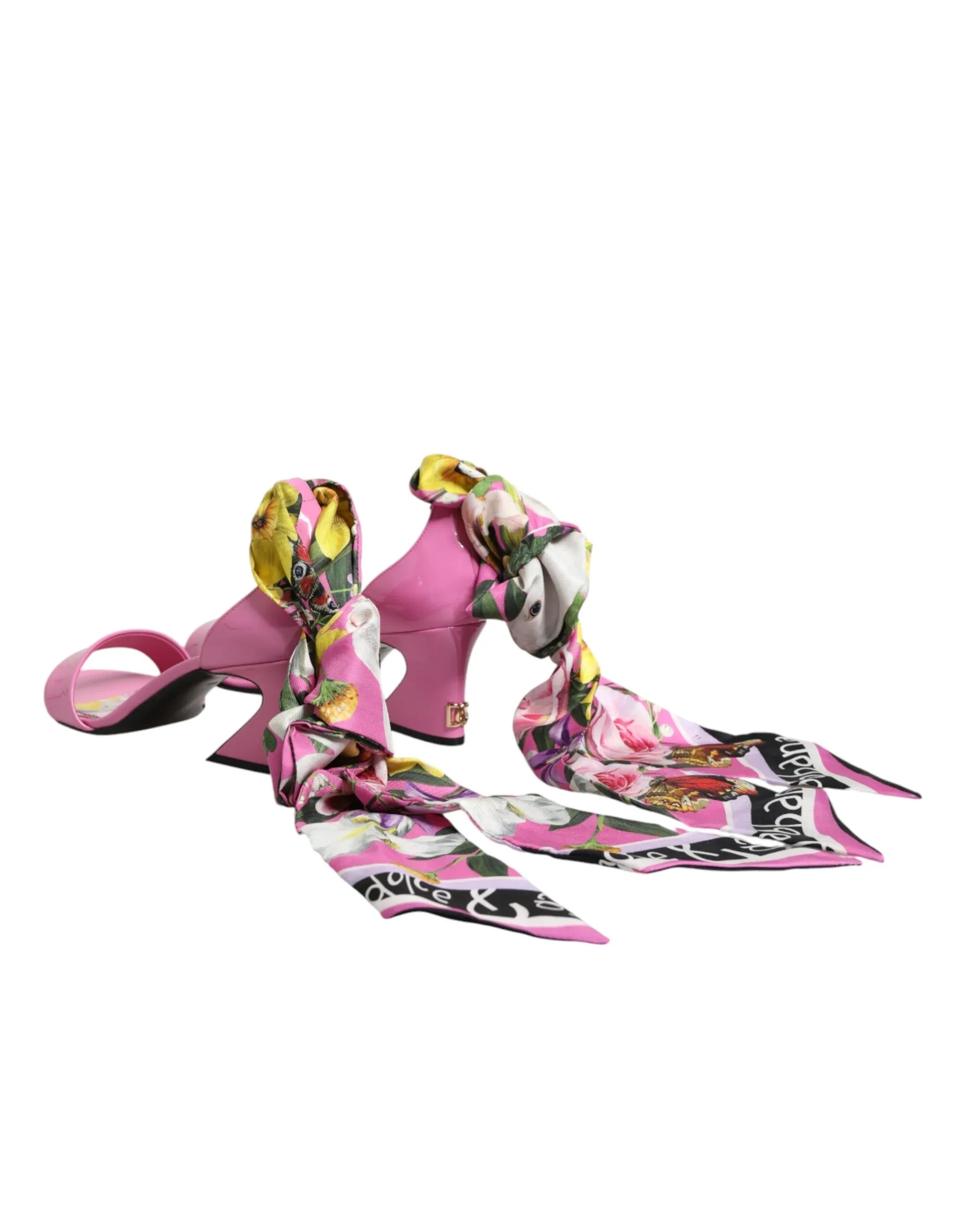 Dolce & Gabbana Pink Leather High Heels Sandals Shoes - Zeiniez