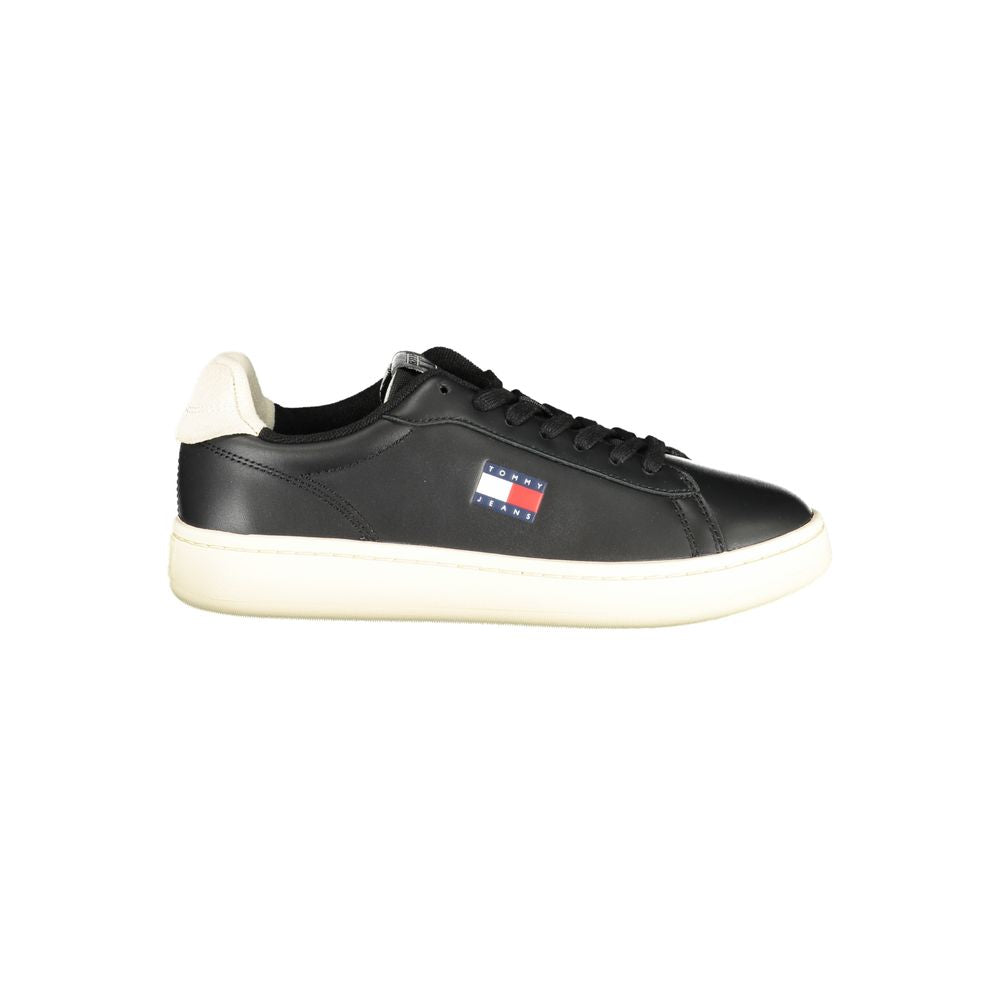 Tommy Hilfiger Black Leather Women Sneaker - Zeiniez
