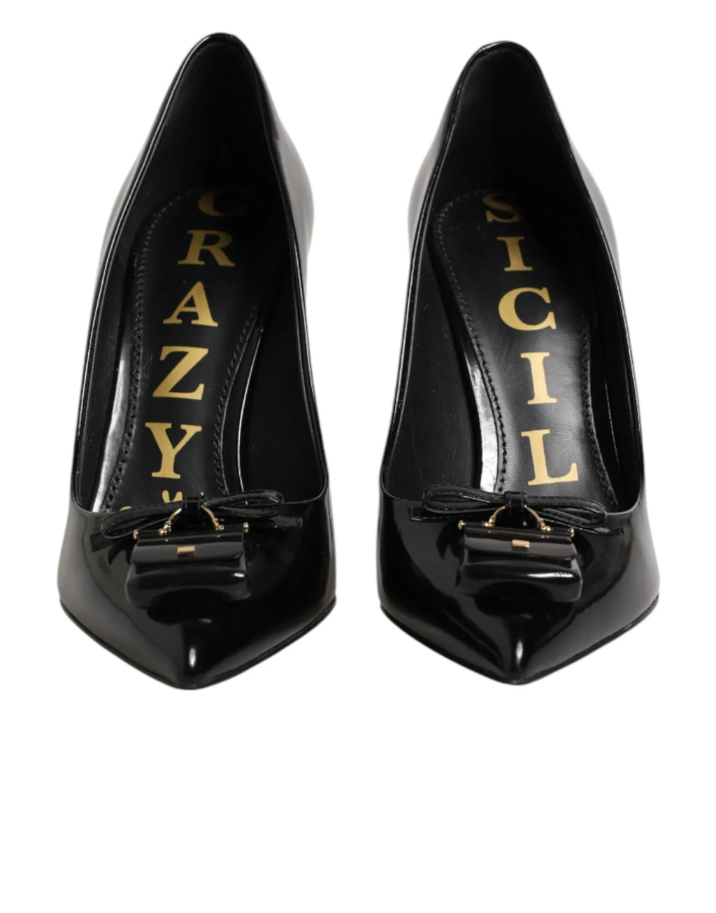 Dolce & Gabbana Black Bag Embellished Heels Pumps Shoes - Zeiniez
