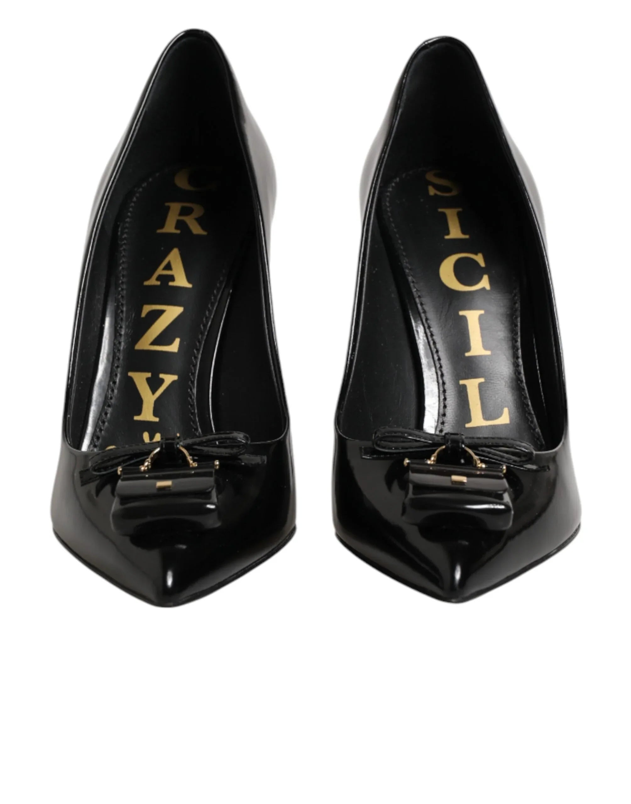 Dolce & Gabbana Black Bag Embellished Heels Pumps Shoes - Zeiniez
