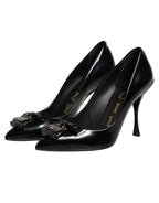 Dolce & Gabbana Black Bag Embellished Heels Pumps Shoes - Zeiniez