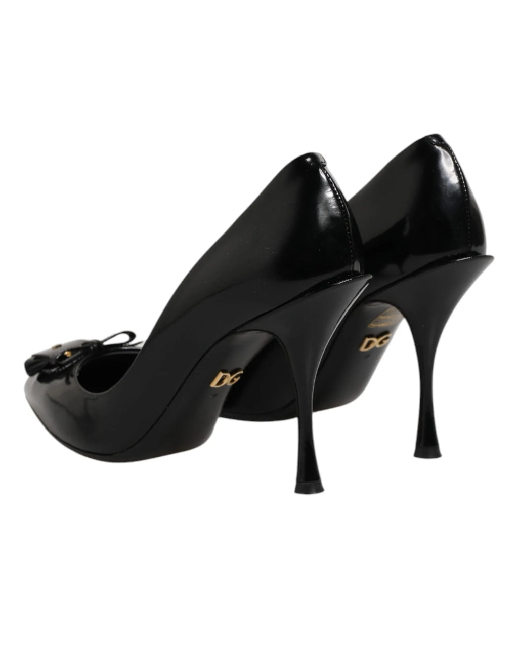 Dolce & Gabbana Black Bag Embellished Heels Pumps Shoes - Zeiniez