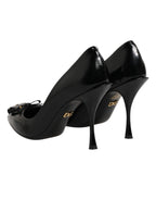 Dolce & Gabbana Black Bag Embellished Heels Pumps Shoes - Zeiniez