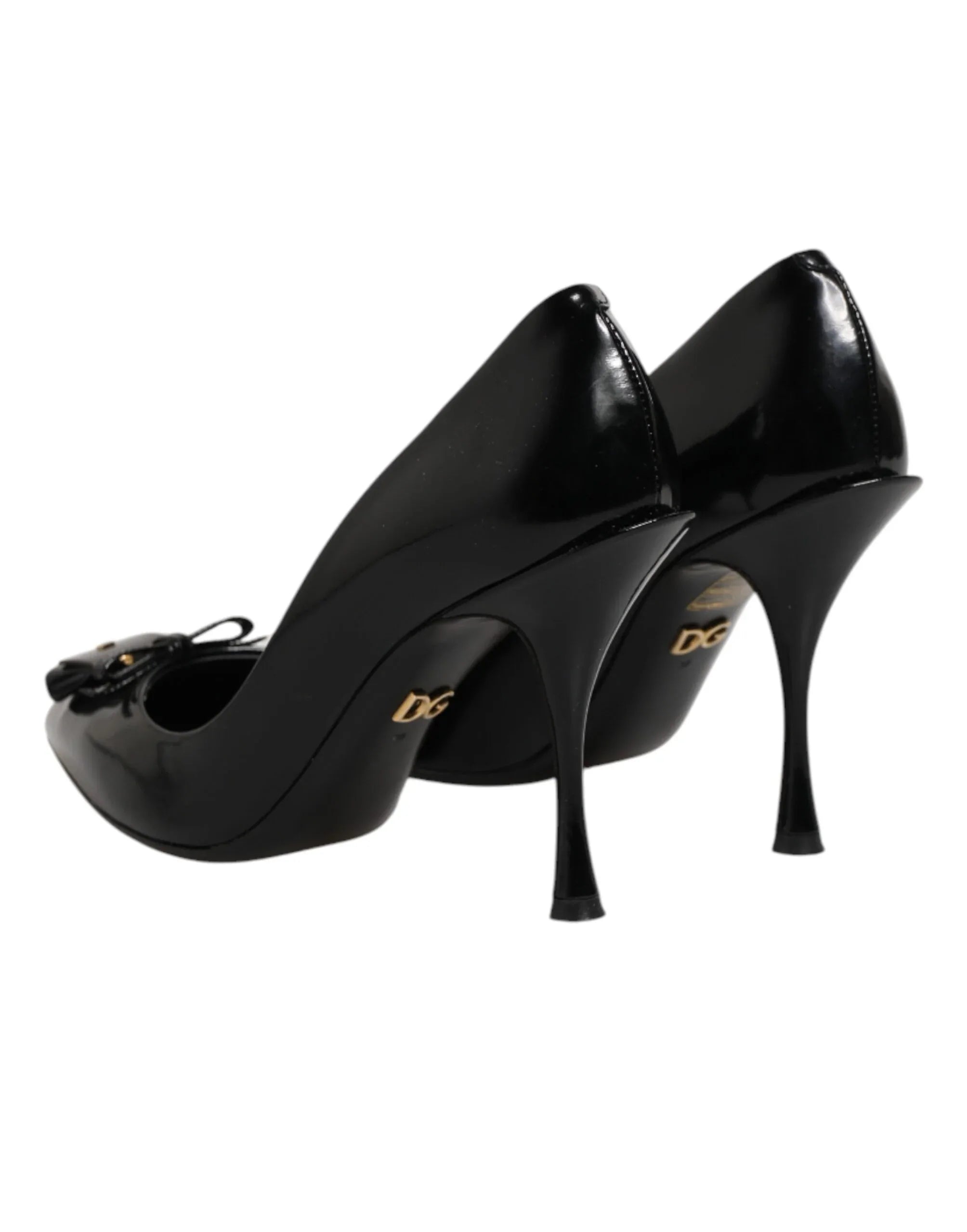 Dolce & Gabbana Black Bag Embellished Heels Pumps Shoes - Zeiniez