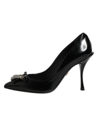 Dolce & Gabbana Black Bag Embellished Heels Pumps Shoes - Zeiniez
