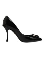 Dolce & Gabbana Black Bag Embellished Heels Pumps Shoes - Zeiniez