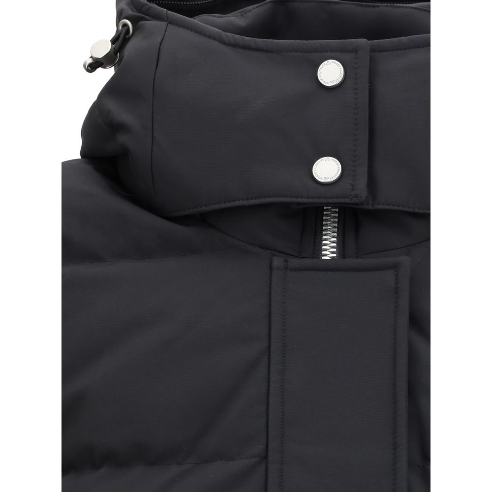 Moose Knuckles Black Recycled Polyester Coat - Zeiniez