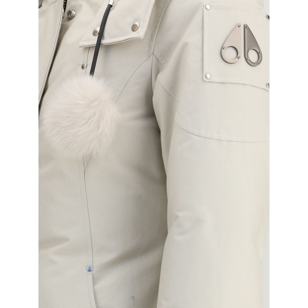 Moose Knuckles White Cotton Parka - Zeiniez