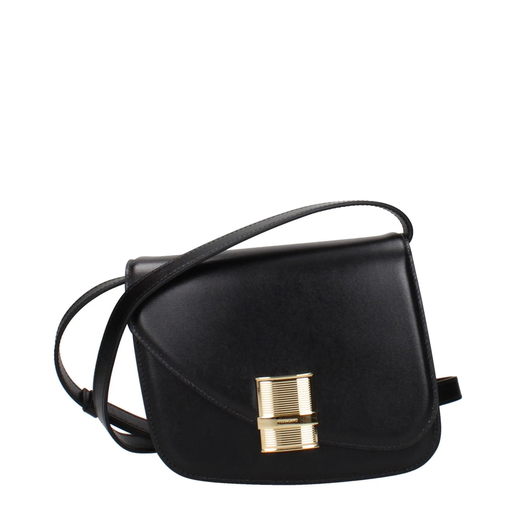 Salvatore Ferragamo Black Leather Crossbody Bag - Zeiniez