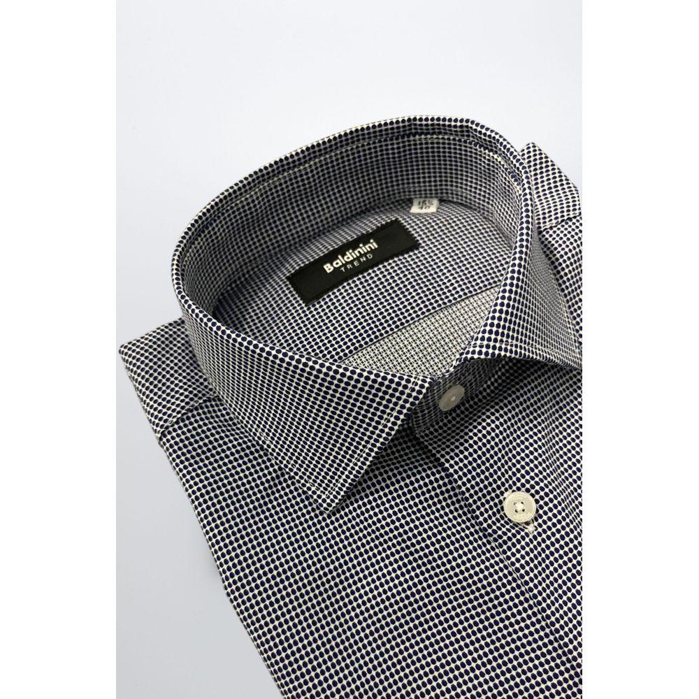 Baldinini Trend Blue Cotton Men Shirt - Zeiniez