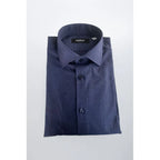 Baldinini Trend Blue Cotton Men Shirt - Zeiniez