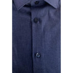 Baldinini Trend Blue Cotton Men Shirt - Zeiniez